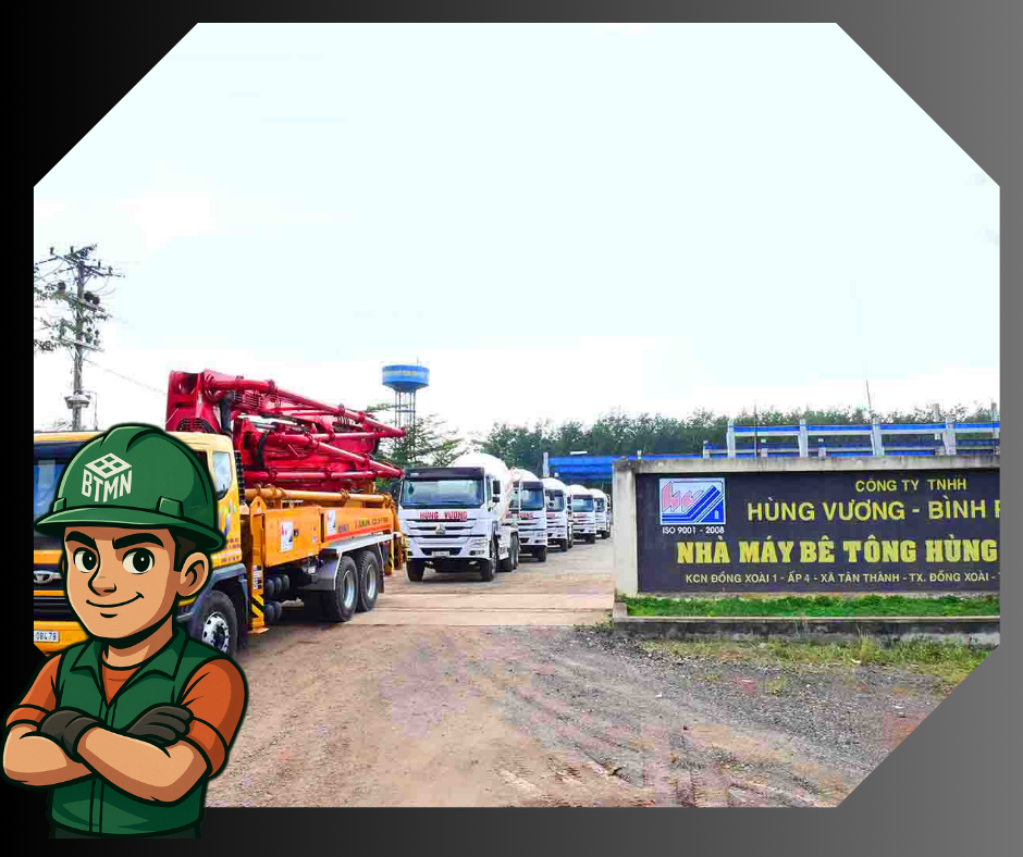Xe chở bê tông tươi Hùng Vương Construction