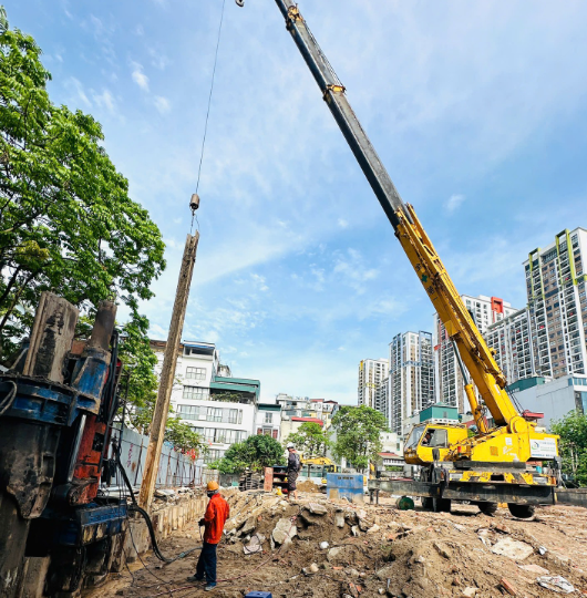 ép cọc bê tông long thành